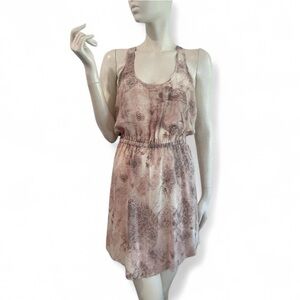 Aritzia Wilfred 100% Silk Printed Tank Slip Dress
